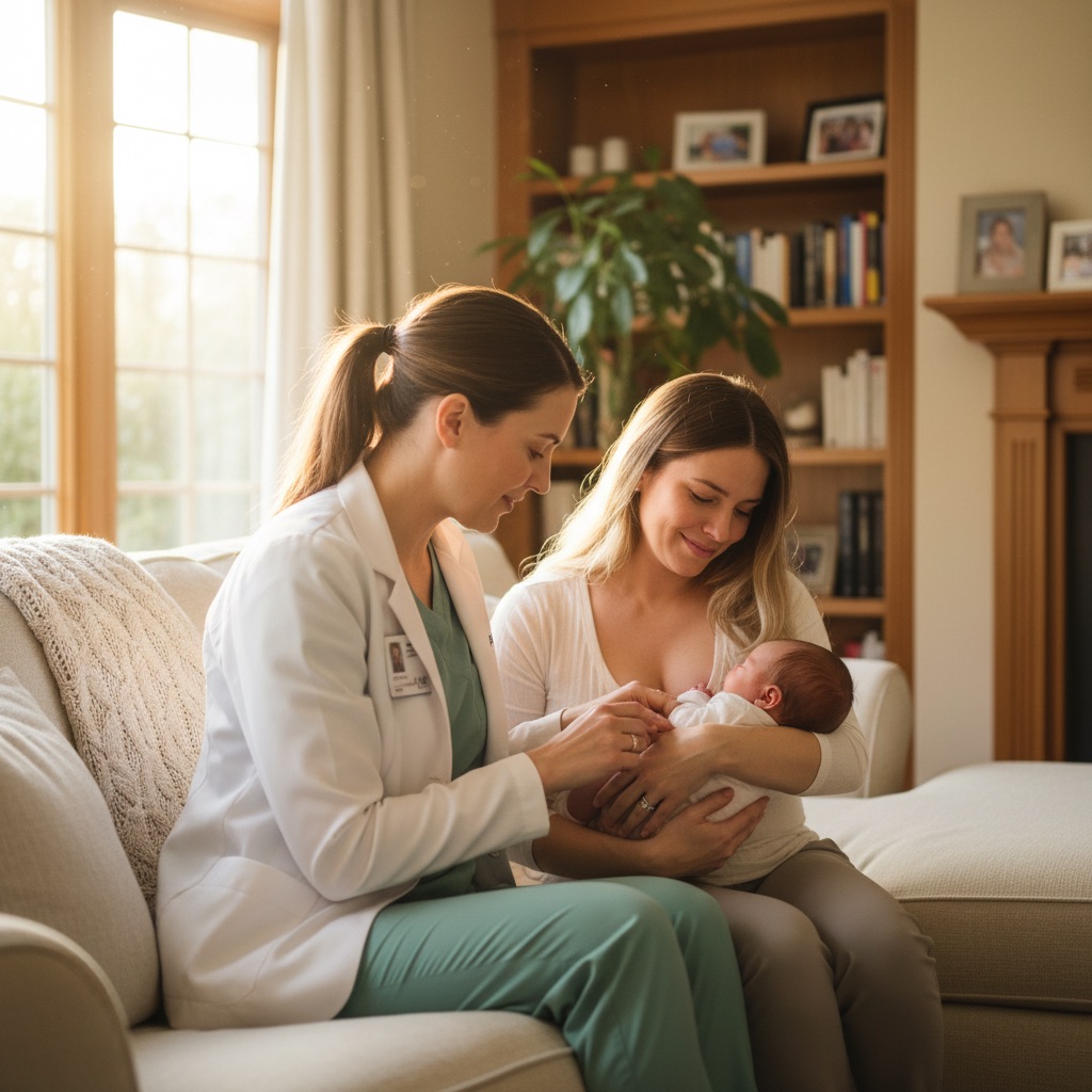 אחות מוסמכת יועצת הנקה מדריכה אם חדשה בהנקת תינוק